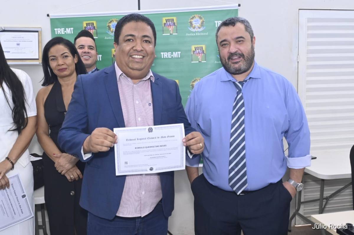 Rominho é diplomado para o terceiro mandato em Santo Antônio de Leverger