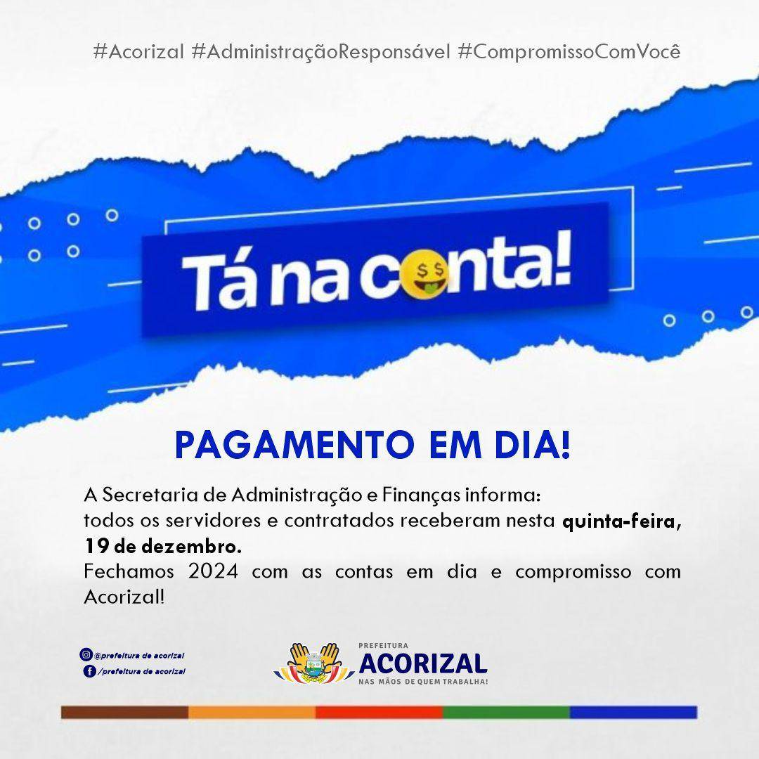  Prefeito Diego anuncia pagamento de salários e reforça compromisso para 2025;<VIDEO>