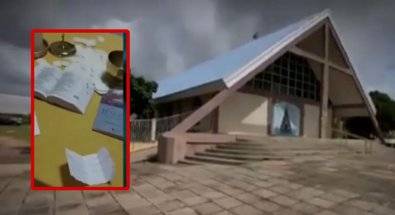 Vândalos profanam igreja e atacam carro de padre em MT