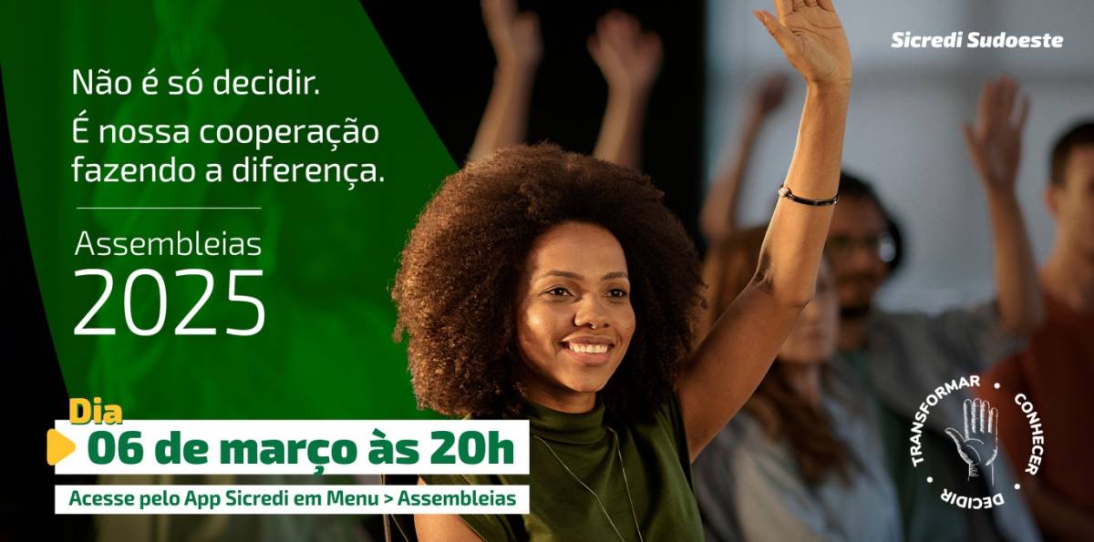 Participe das Assembleias 2025 da Sicredi Sudoeste e concorra a mais de R$ 18 mil em prêmios