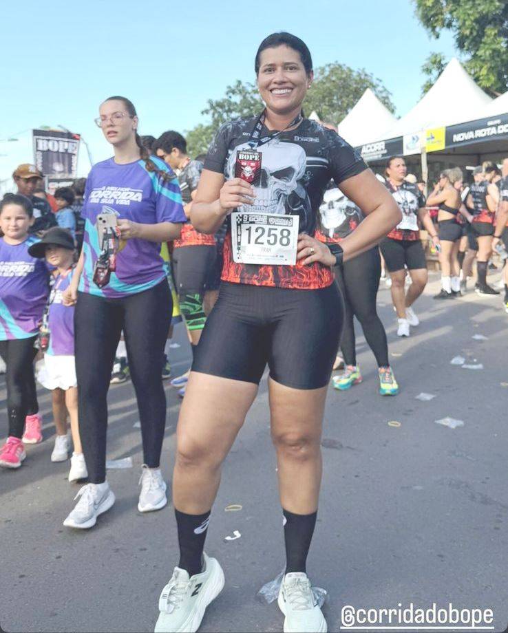 Prefeita Francieli participa da 9ª Corrida do BOPE em Cuiabá