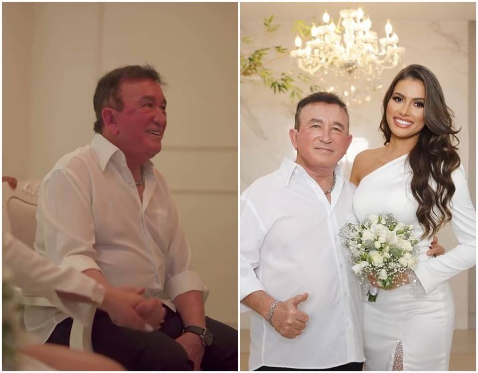 Amado Batista oficializa união com Miss Mato Grosso em cartório de MT; festa será neste final de semana