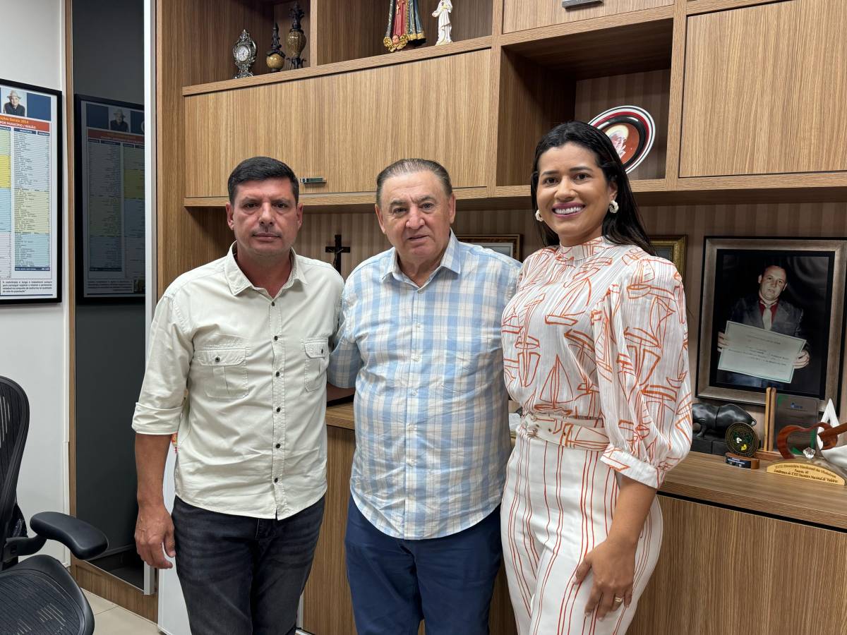 Prefeita Francieli e secretário Izaías discutem com deputado sobre redivisão territorial de Leverger