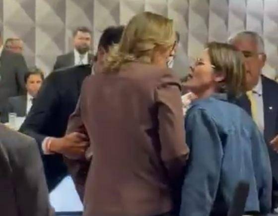 Coronel Fernanda de MT e senadora Leila do Volei protagonizam vexame público; quase saem no soco
