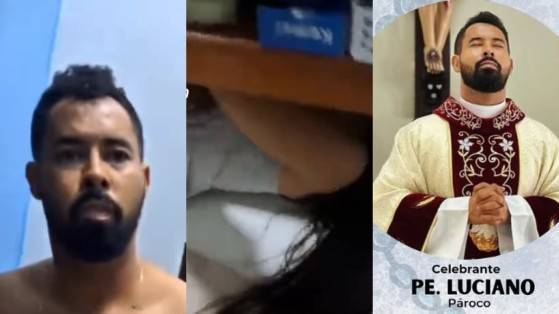 Padre flagrado em vídeo nega relação com noiva e Diocese anuncia medidas