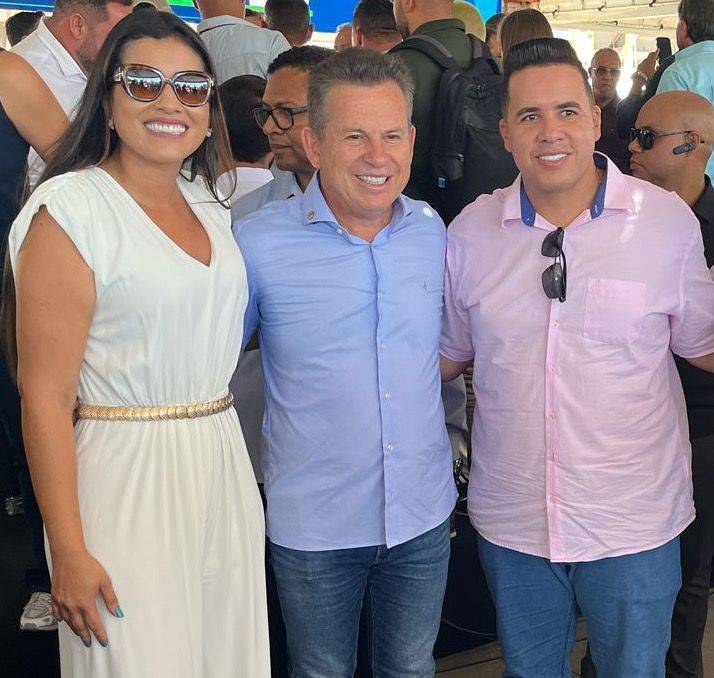 Francieli e Rafael Lima recebem governador e primeira-dama em dia histórico de inaugurações e novos convênios em Leverger