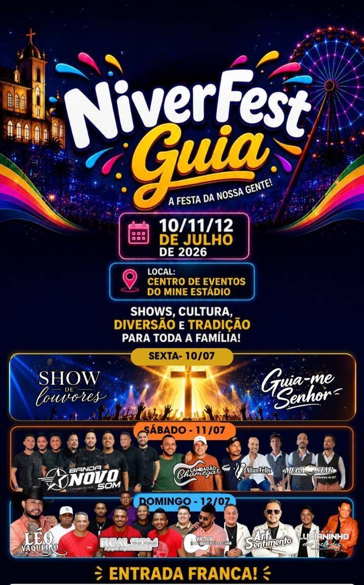 Niver Fest Guia celebra a história do distrito com três dias de shows, cultura e integração comunitária