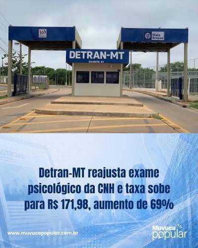Justiça derruba norma do Detran e exame psicológico volta a custar R$ 171,98 em Mato Grosso