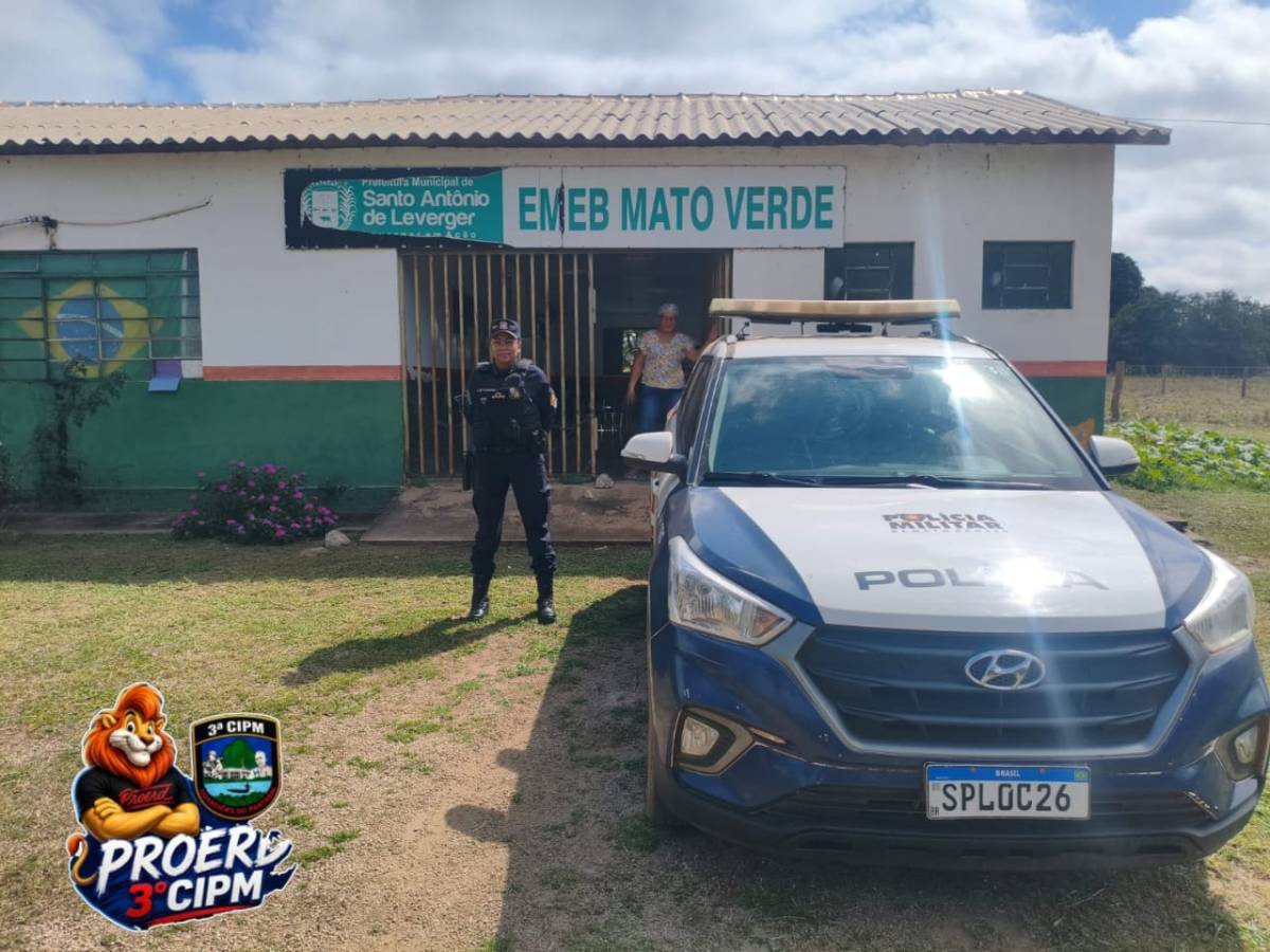 Polícia Militar apresenta Programa Proerd durante visita a escolas do distrito de Mimoso