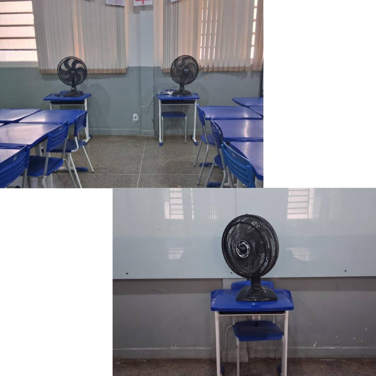 Em Cuiabá, alunos da Escola Tereza de Benguela enfrentam salas de aula sem ar-condicionado