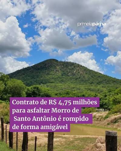 Sinfra rompe contrato de pavimentação de acesso ao Morro de Santo Antônio após obra travar