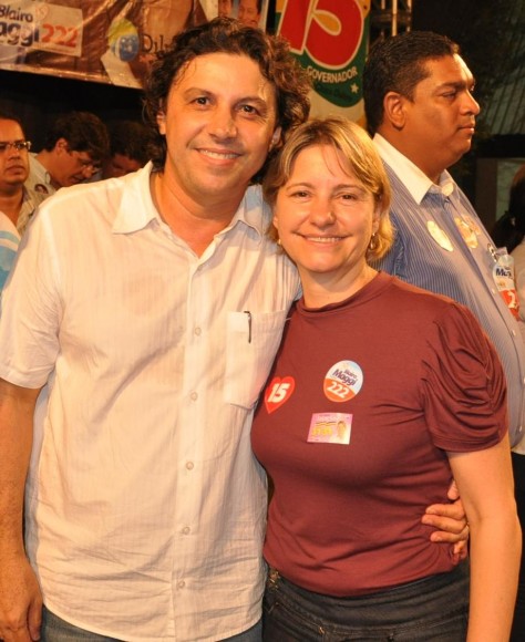 Valdir Ribeiro e  Jaqueline Guimarães que deverá se filiar ao PT