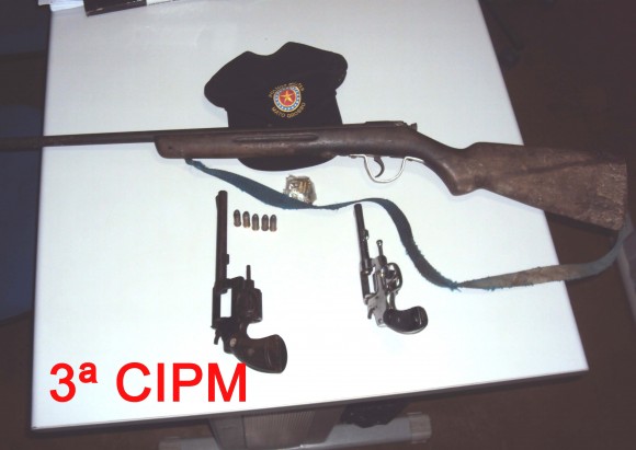 Armas apreendidas pela PM em Barão de Melgaço