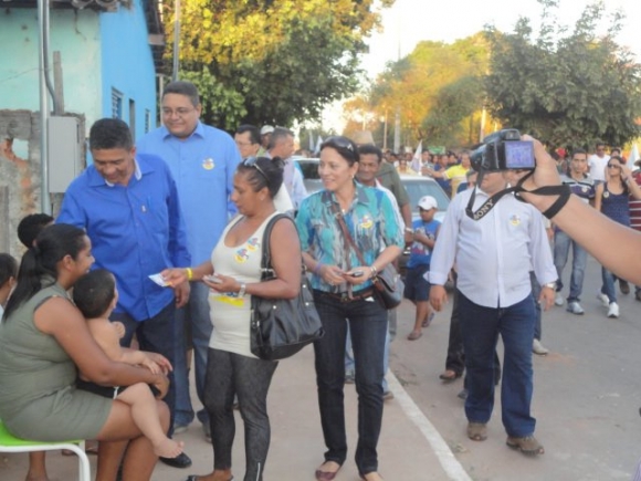 Valter Sampaio participou de ato político neste sábado em Santo Antônio