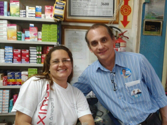 Um dos cotados da coligação, Wilson Santos faz campanha em Leverger