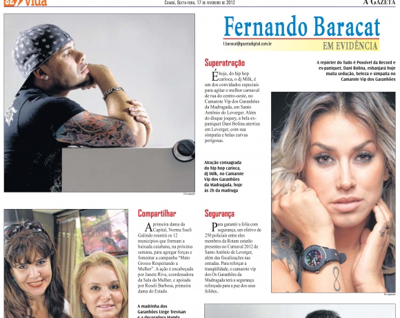 Dani Bolina chega a Cuiabá e se apresenta as 10 horas no Camarote Vip
