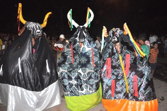 Figuras folclóricas do Carnaval alegram moradores de Santo Antônio