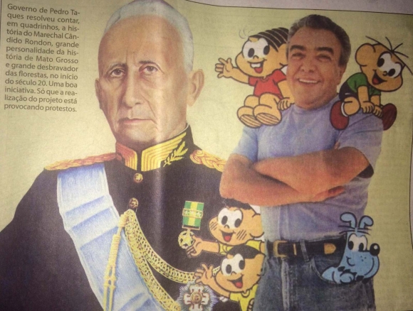 Rondon, misturado com Turma da Mônica, causa revolta em MT