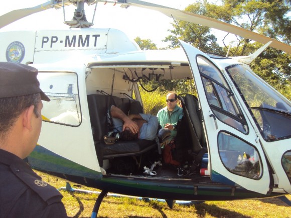 MIMOSEANO RESGATADO POR HELICÓPTERO DO GRAER