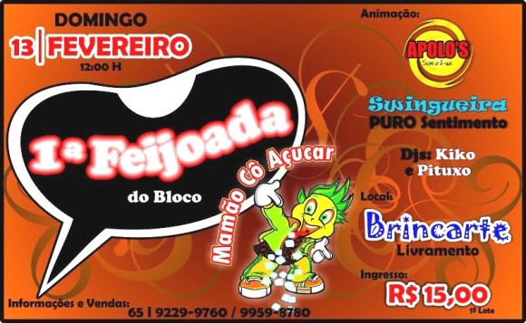 Bloco Mamão Cô Açucar de Livramento promove 1ª Feijoada