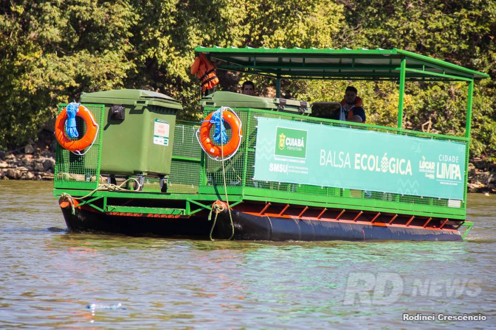 Cuiabá avança no sistema de coleta de lixo com a chegada da Balsa Ecológica