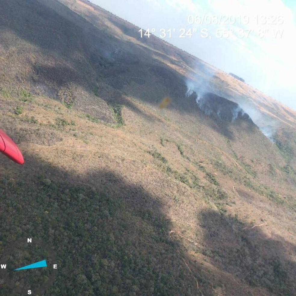 Incêndio destrói 3,1 mil hectares de área de proteção das Cabeceiras do Rio Cuiabá