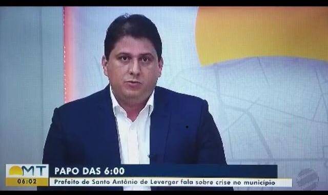 Prefeito concede entrevista a afiliada da Globo e fala sobre a crise financeira do município