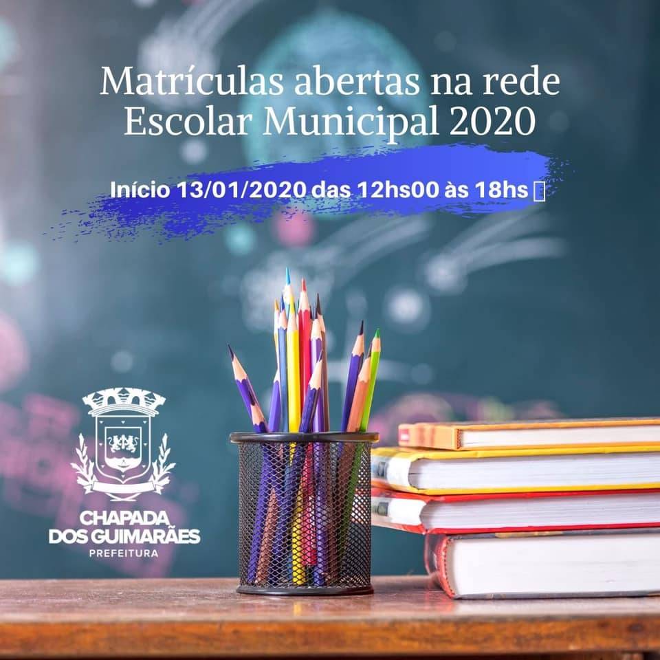  Estão abertas as matrículas para alunos na rede municipal de ensino 