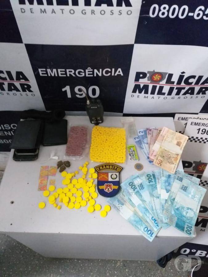Dois são presos na estrada de Chapada com 417 porções de ecstasy e 46 de LSD