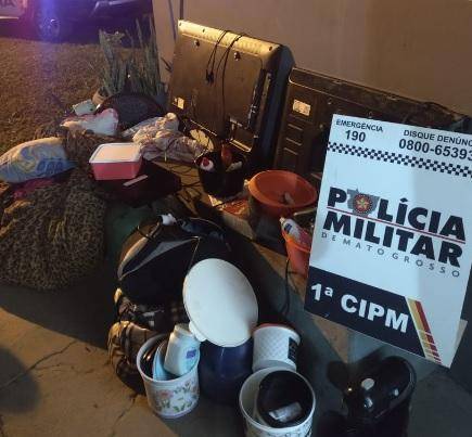 Dupla é detida quando transportava produtos furtados em comunidade de Chapada dos Guimarães