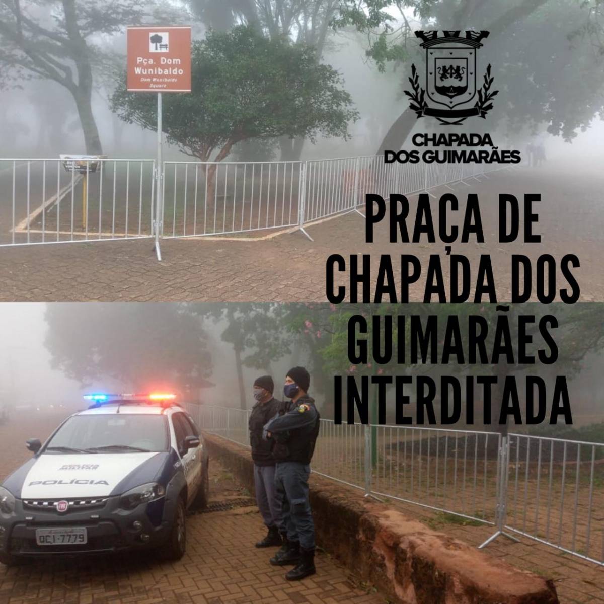 Prefeitura interdita praça e reduz horário do comércio após aumento de casos de Covid-19