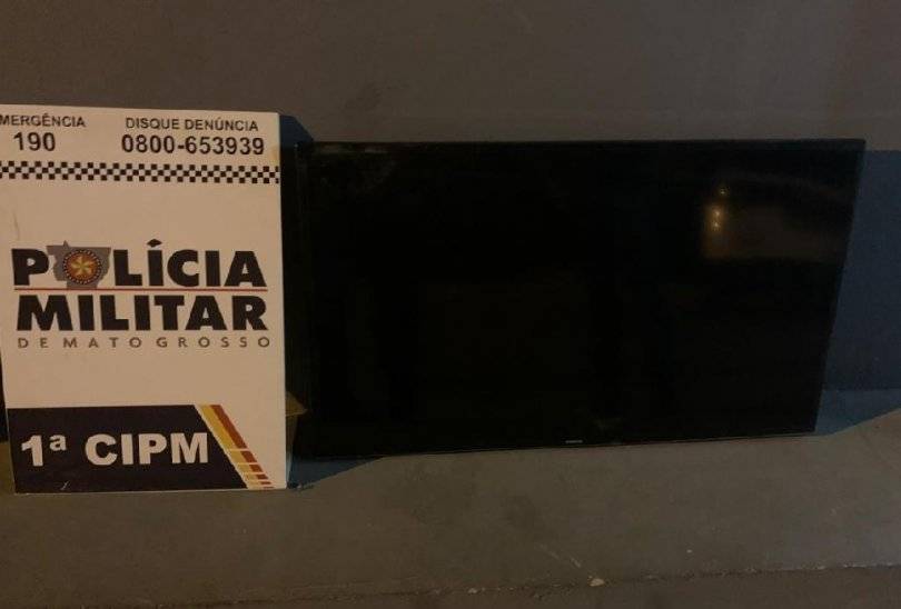 PM recupera TV roubada de casa em  Chapada
