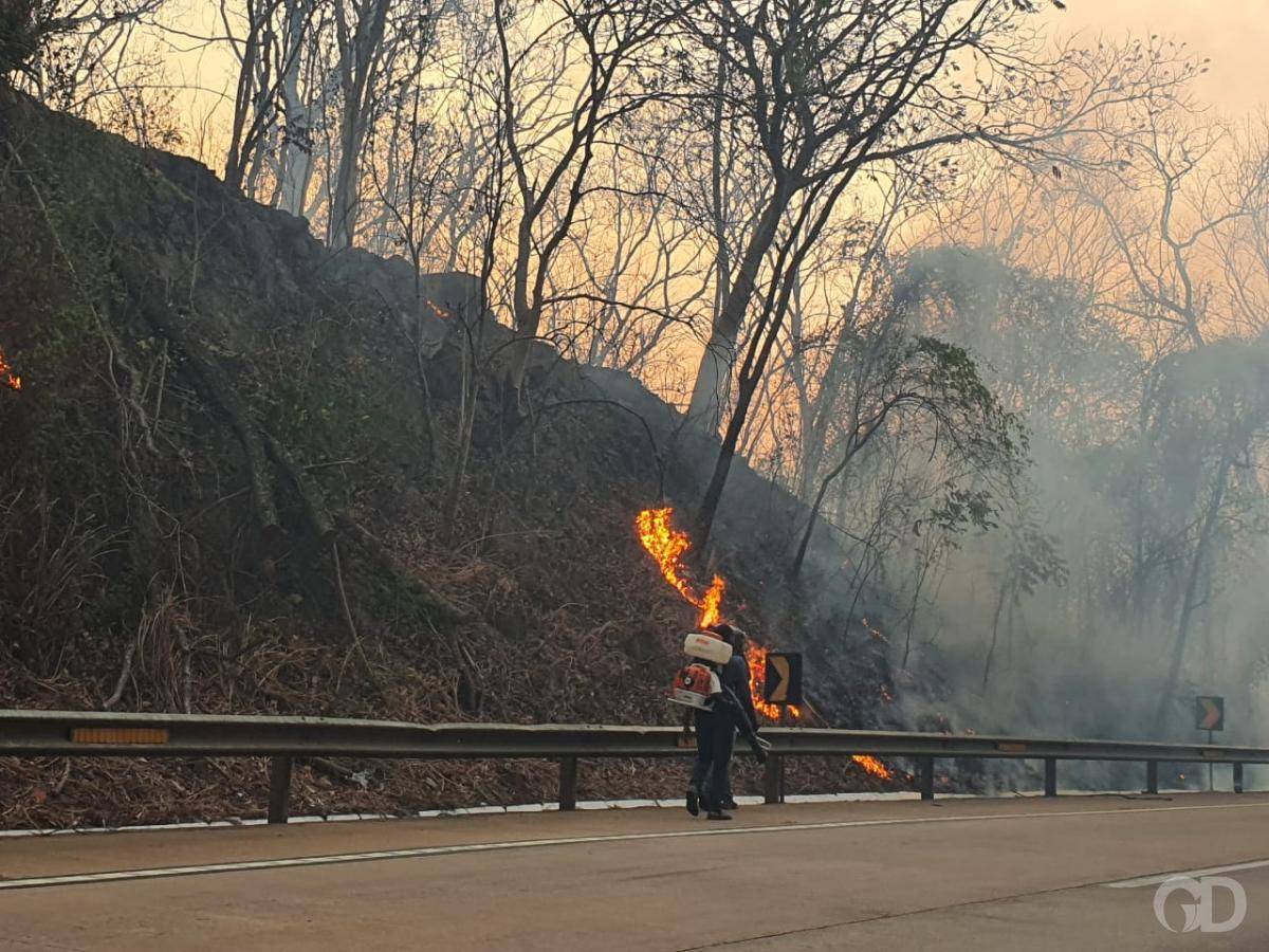 Fogo devasta região da Serra de São Vicente; veja vídeos