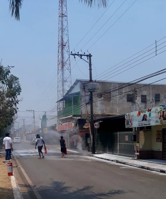 Transformador pega fogo, queima rede telefônica e deixa Leverger sem internet por mais de 4 horas