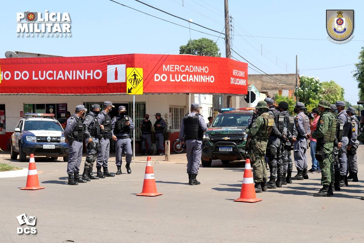 Projeto 1º Comando Regional Itinerante leva reforço policial e ações sociais para Santo Antônio de Leverger