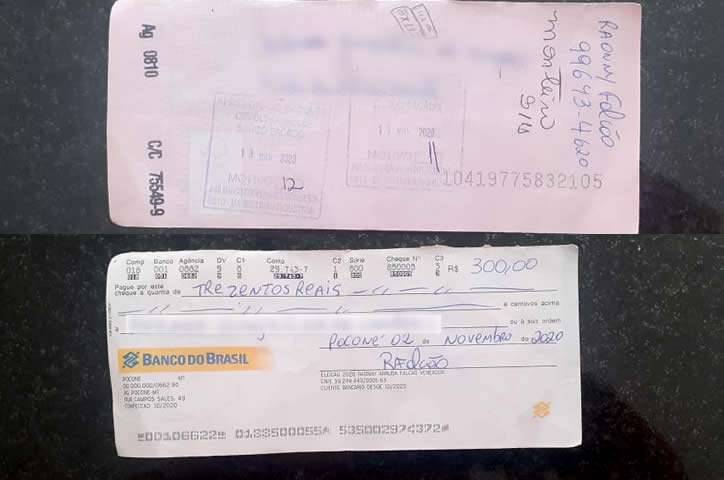 Vereador é acusado de emitir cheque sem fundo para pagar cabo eleitoral