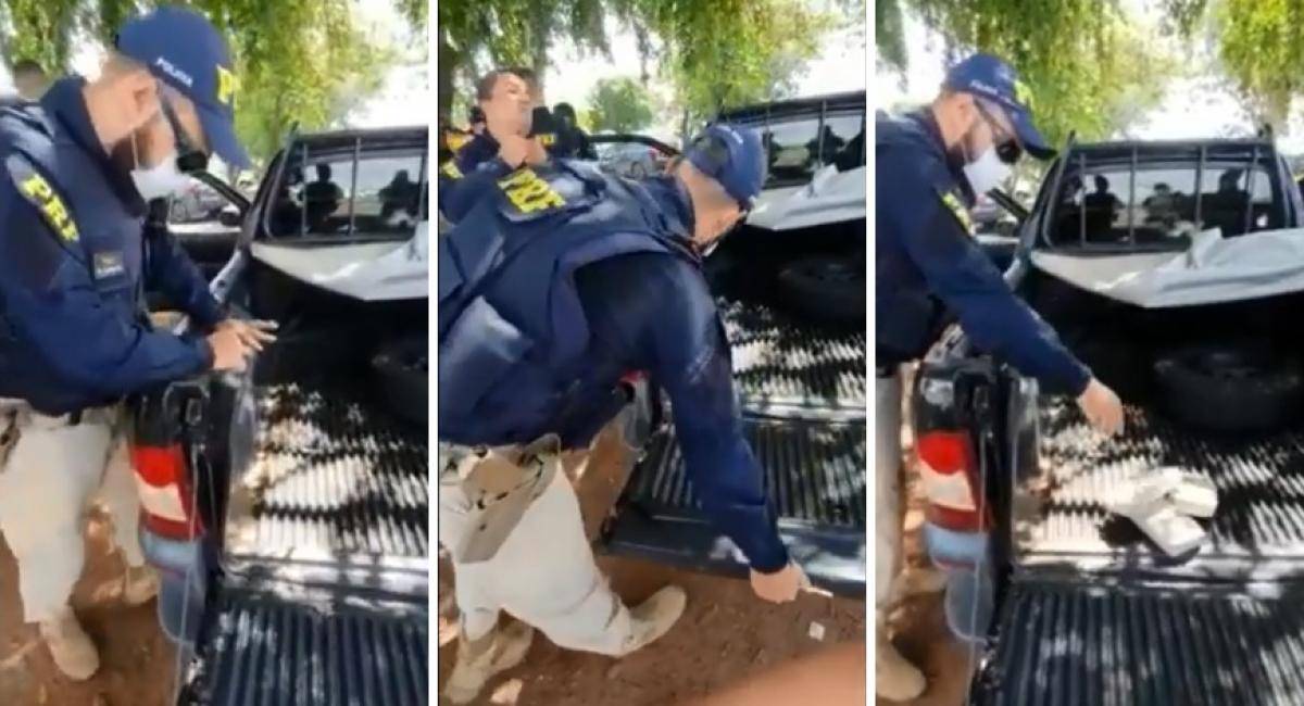 PRF apreende 75 kg de cocaína escondida em carro de casal