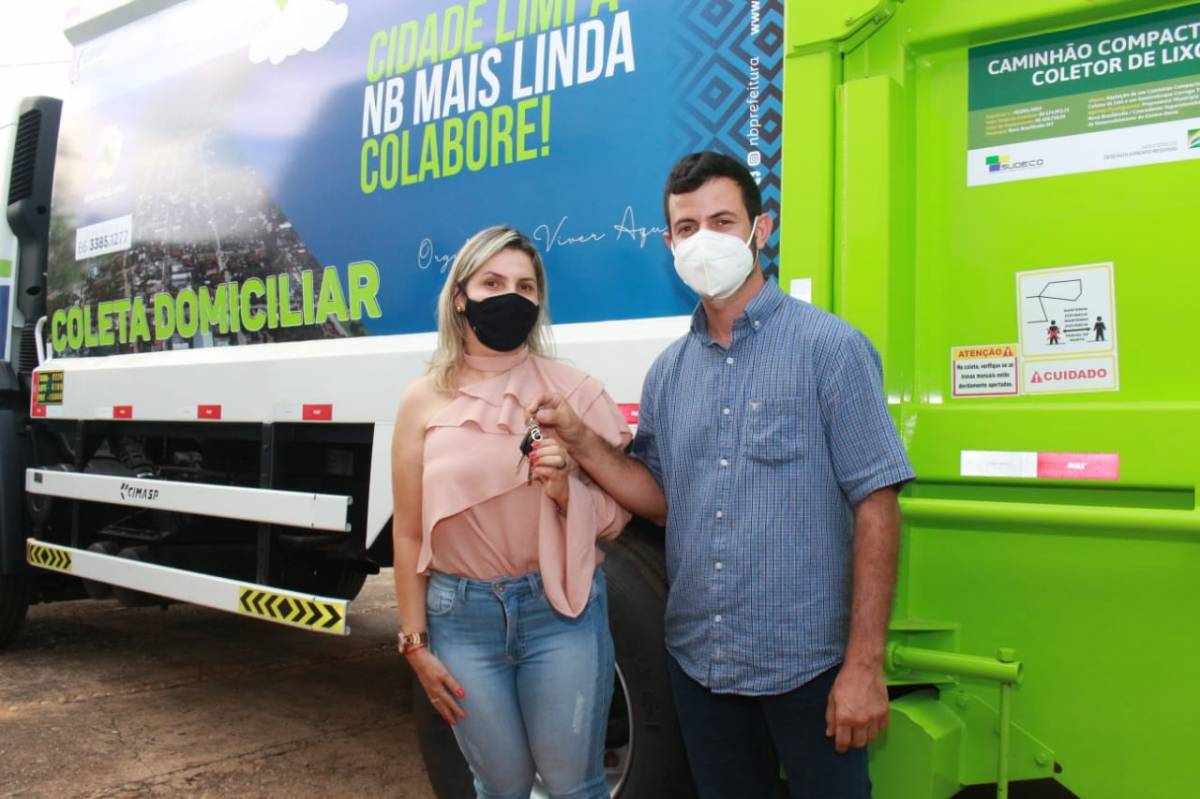 Prefeita Marilza entrega novos caminhões e reforça a frota da Administração de Nova Brasilândia