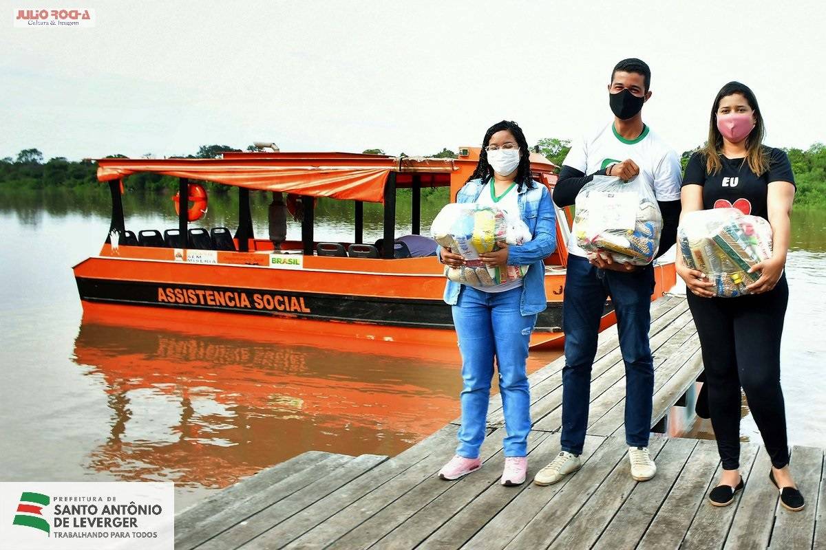 Comunidades Ribeirinhas de Santo Antônio são atendidas com cestas básicas doadas pelo Governo de MT