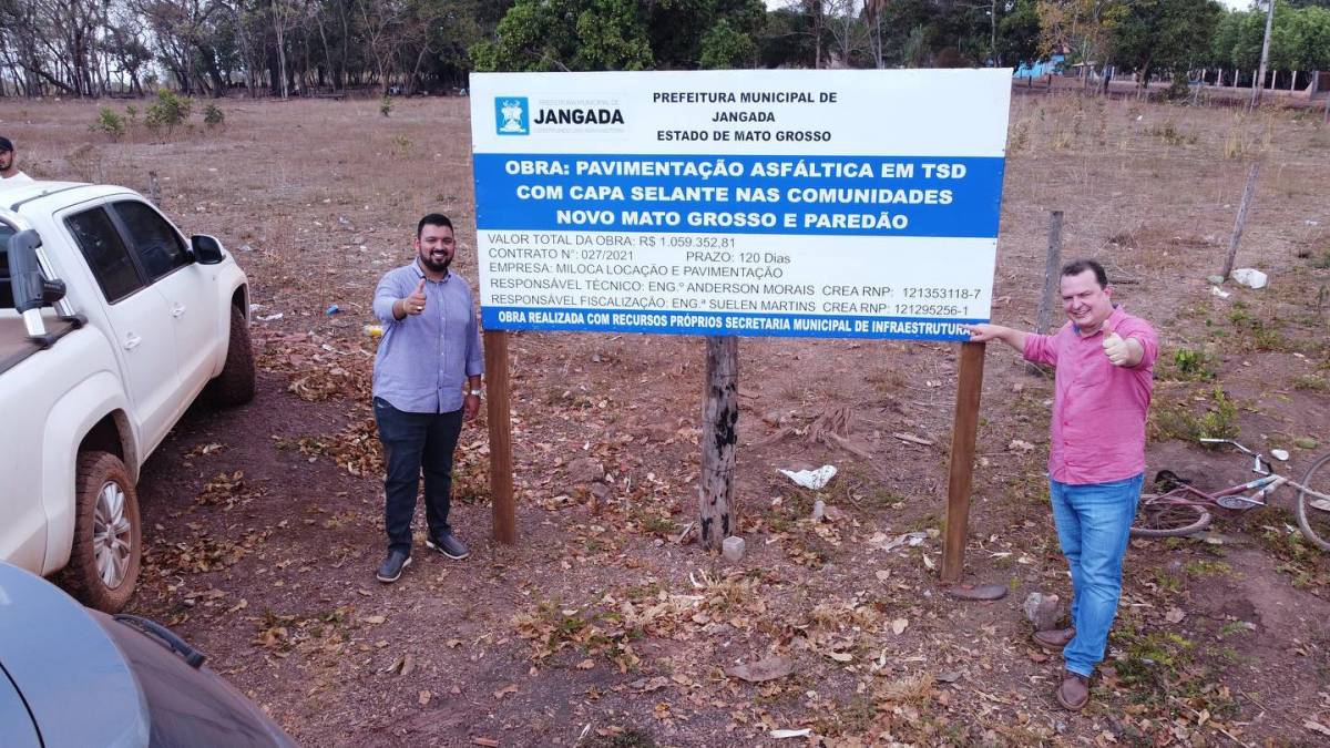 Prefeito Rogerinho e Max Russi lançam pavimentação em duas comunidades rurais de Jangada