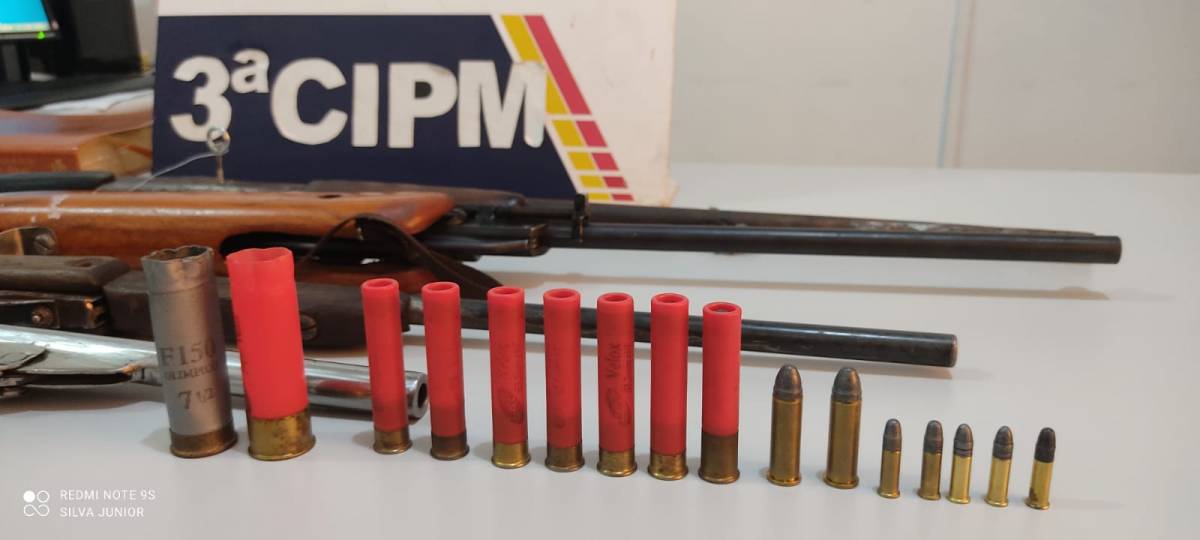 Policiais da 3ª CIPM apreendem arsenal utilizado por integrantes de facção criminosa para ameaçar e expulsar moradores de Barranco Alto