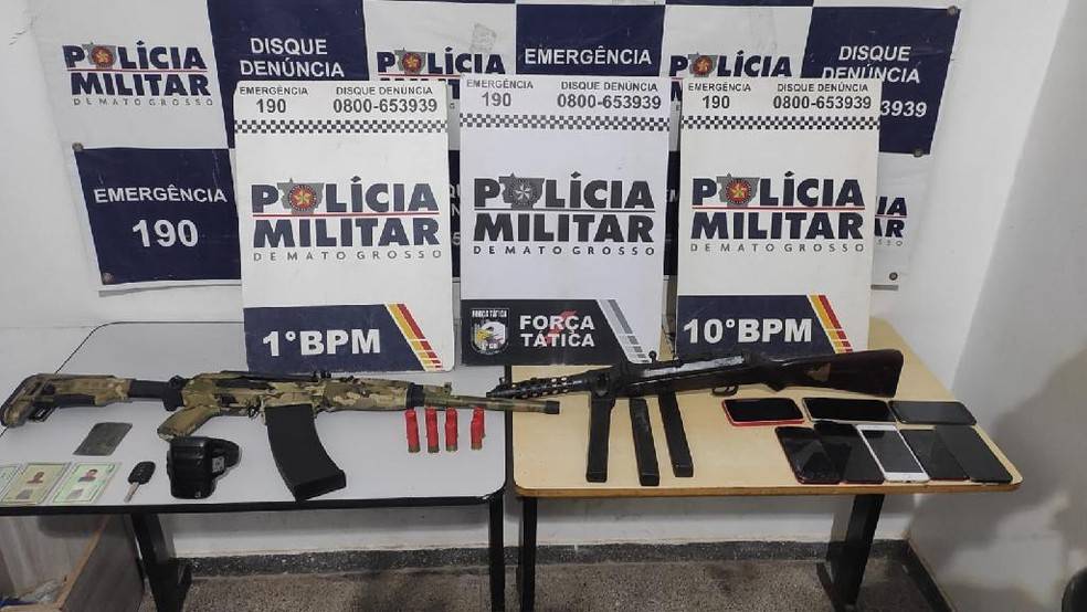 Polícia Militar prende nove pessoas suspeitas de praticar roubos em Poconé 