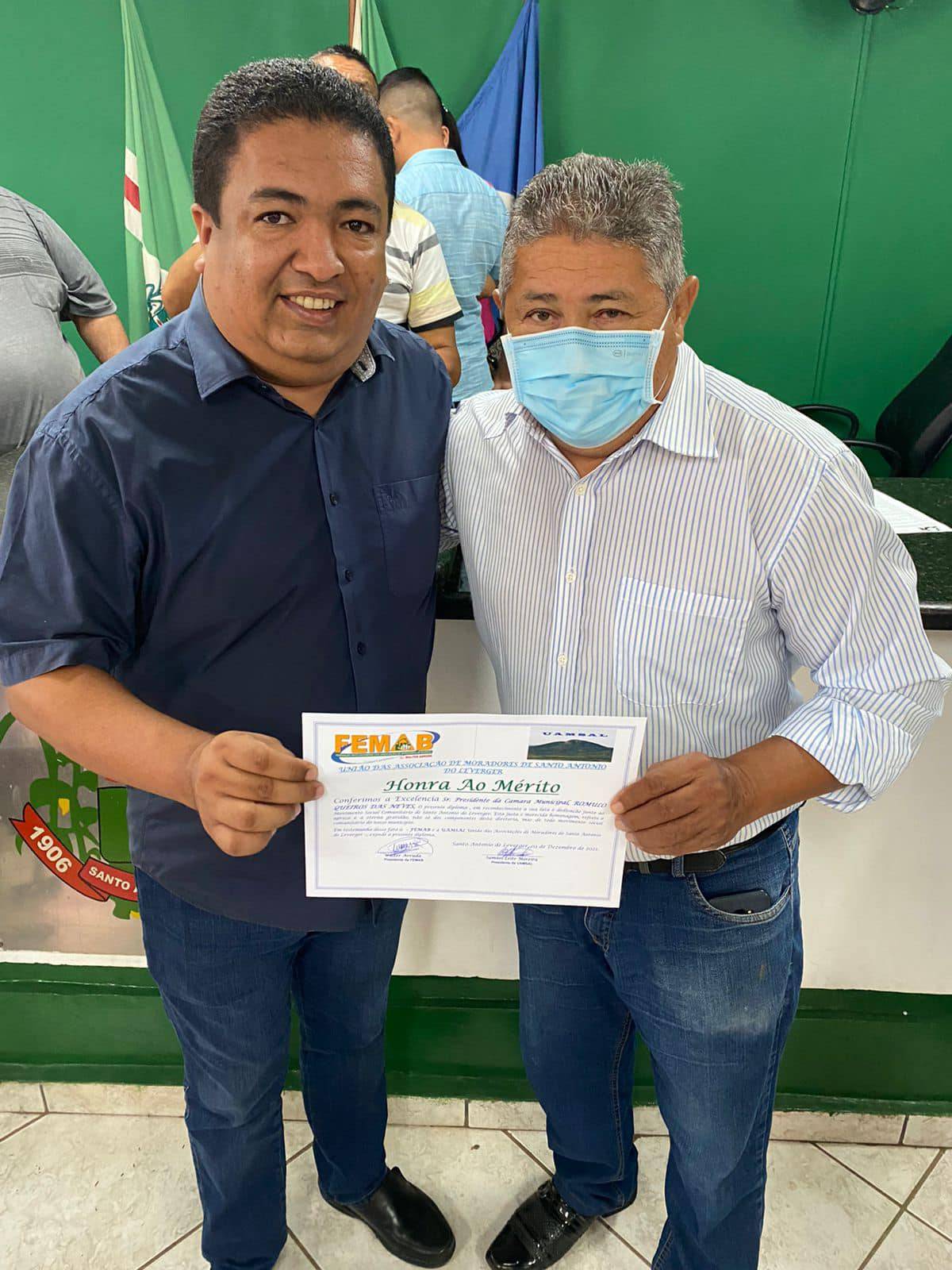 FEMAB e UAMSAL homenageiam Rominho em reconhecimento a sua luta e dedicação junto ao movimento comunitário de Leverger 