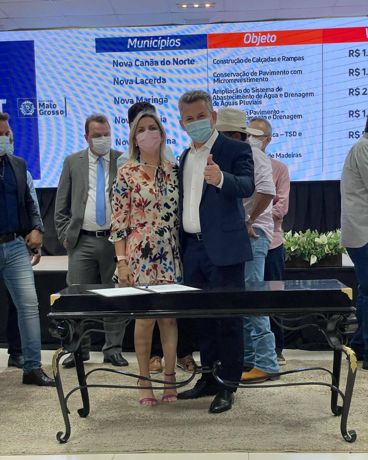 Prefeita e governador assinam convênio para revitalizar avenida e ruas de Nova Brasilândia