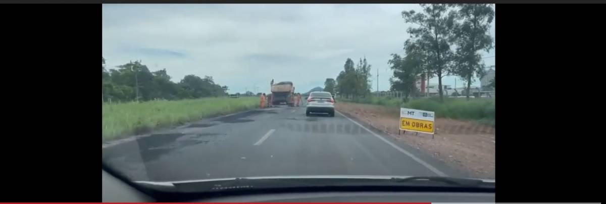 Governo dá inicio a operação tapa-buraco na rodovia Palmiro Paes de Barros que liga Cuiabá a Leverger; Veja Video