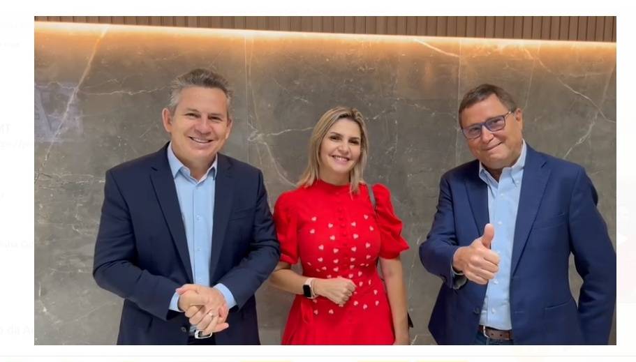 Mauro Mendes e prefeita Marilza assinam convênios de quase R$ 1 milhão para pavimentação asfáltica e construção de monumento