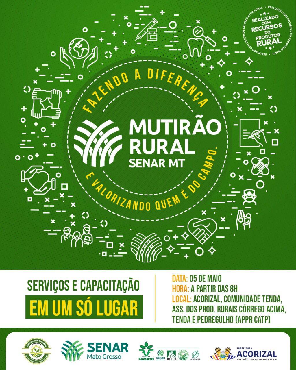 Prefeitura de Acorizal, Sindicato Rural e SENAR-MT realizam Mutirão Rural na Comunidade da Tenda