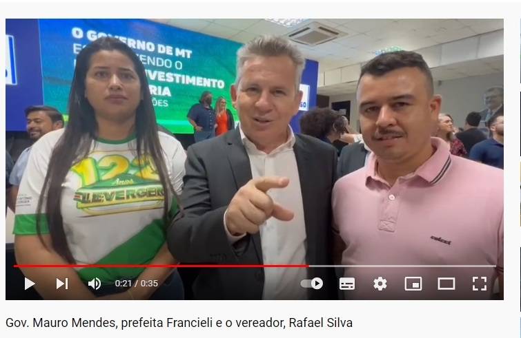 Vereador Rafael Silva agradece governador por pacote de investimentos em Santo Antônio de Leverger