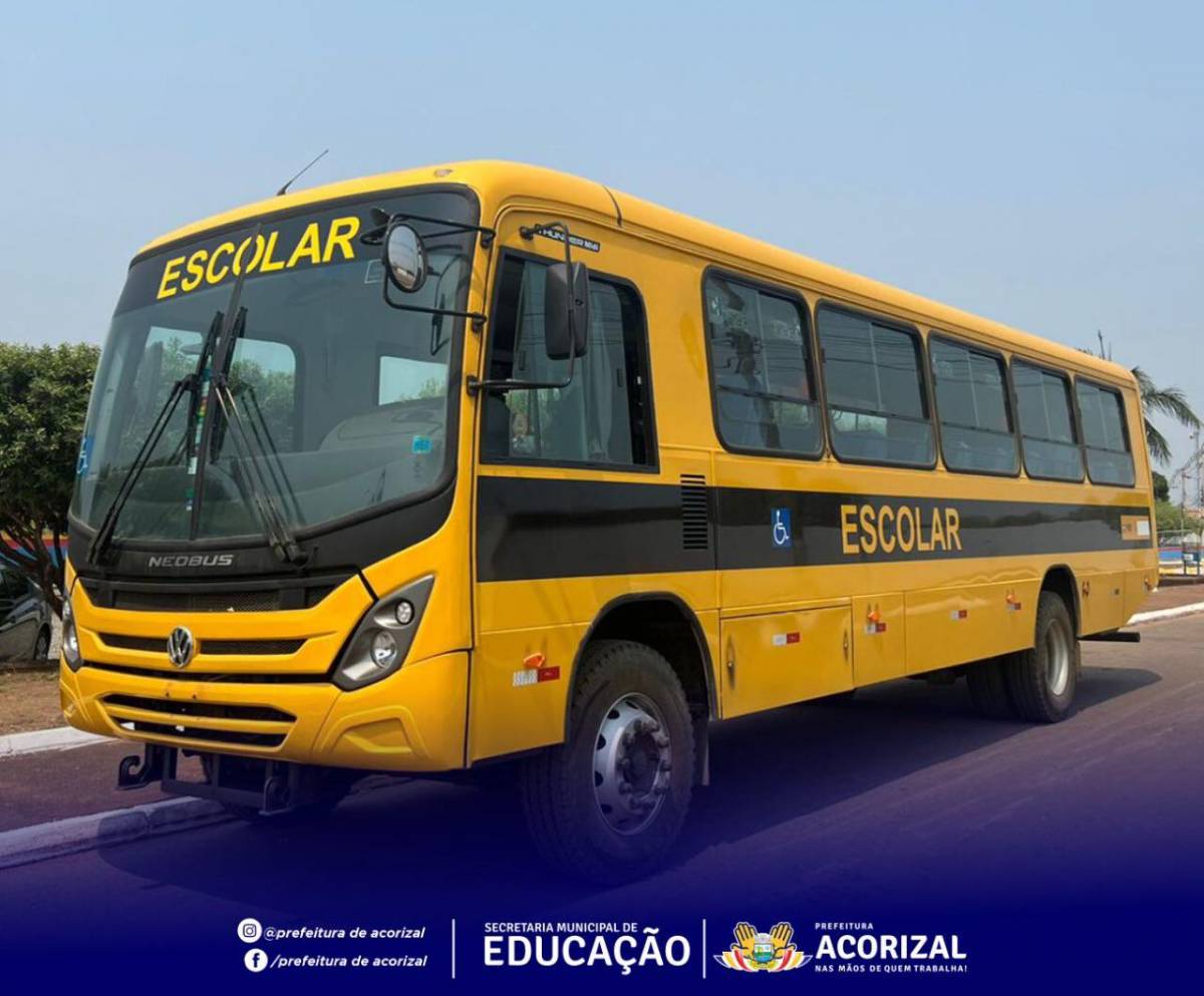  Prefeitura de Acorizal adquire novo ônibus para reforçar o transporte escolar do município
