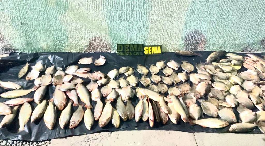 Homem é preso em flagrante com 34 quilos de pescado fora da medida